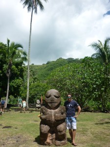 Heiata and Ryan at the Arahurahu Marae